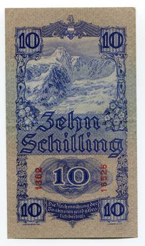 Austria 10 Schilling 1933 P# 99b; ... 