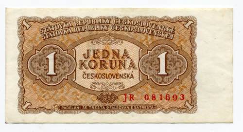 Czechoslovakia 1 Koruna 1953 P# ... 