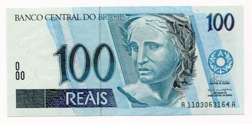 Brazil 100 Reals 1994 (ND) P# ... 