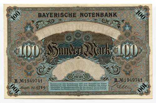 Germany - Empire Bayern 100 Mark ... 