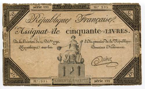 France 50 Livres 1792 P# A72