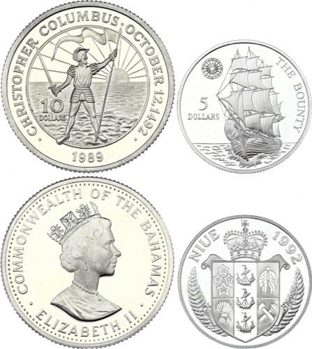 Bahamas & Niue 10 & 5 Dollars 1989 ... 