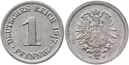 Germany - Empire 1 Pfennig 1917 G ... 