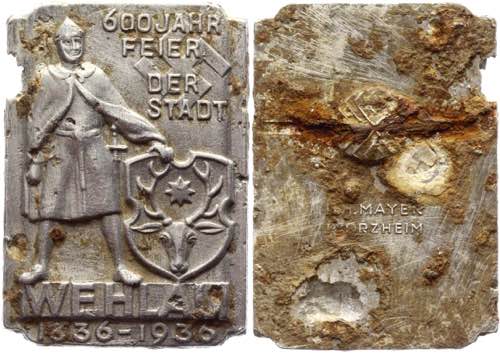 Germany Plaquette 600 Years of ... 