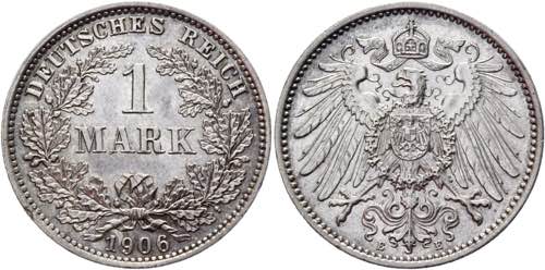 Germany - Empire 1 Mark 1906 E KM# ... 