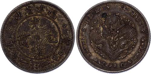 China Fukien 20 Cents 1903 - 1908 ... 
