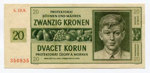 Bohemia & Moravia 20 Korun 1944 - ... 