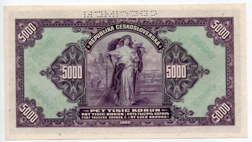 Czechoslovakia 5000 Korun 1920 ... 