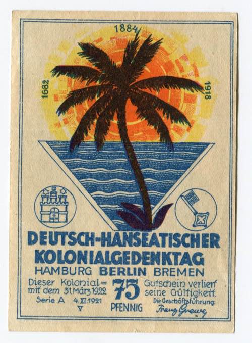 German East Africa 75 Pfennig 1921 ... 