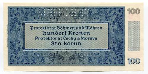 Bohemia & Moravia 100 Korun 1940 ... 