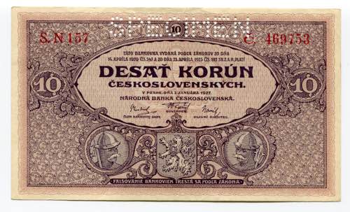 Czechoslovakia 10 Korun 1927 ... 