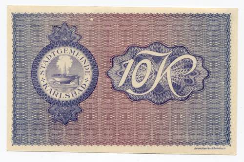 Czechoslovakia Karlsbad 10 Kronen ... 
