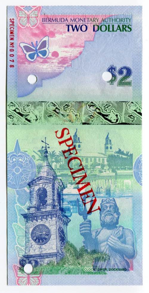 Bermuda 2 Dollars 2009 Specimen - ... 