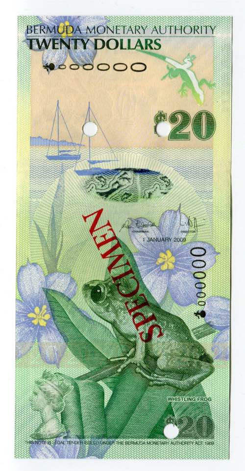 Bermuda 20 Dollars 2009 Specimen - ... 
