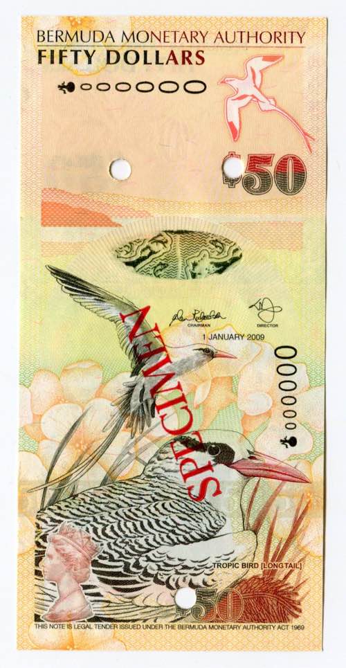 Bermuda 50 Dollars 2009 Specimen - ... 