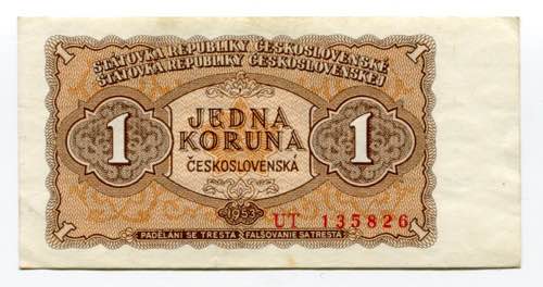 Czechoslovakia 1 Koruna 1953 - P# ... 