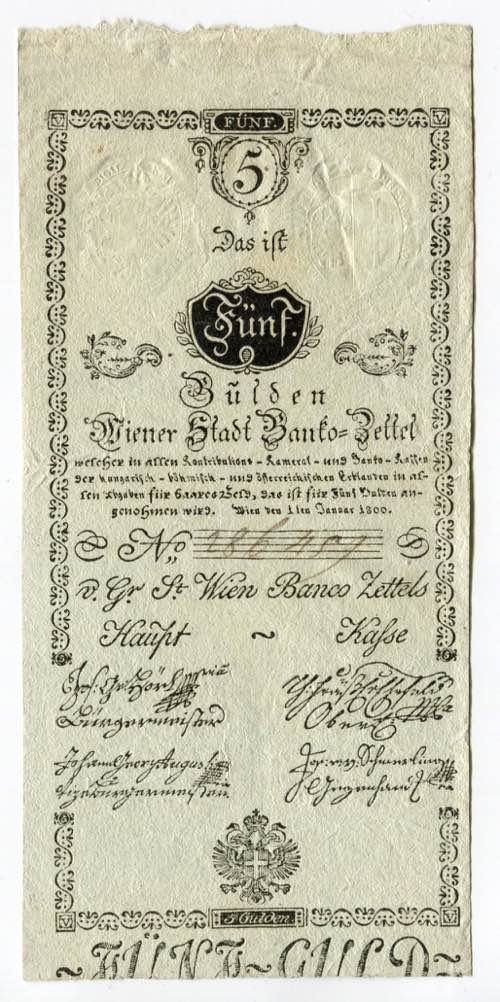 Austria 5 Gulden 1800 - P# A31; ... 