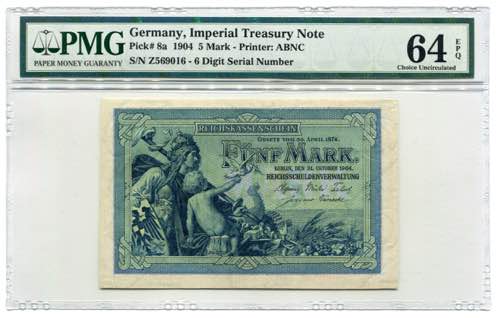 Germany - Empire 5 Mark 1904 PMG ... 
