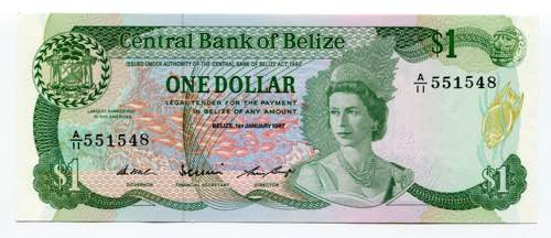 Belize 1 Dollar 1987 - P# 46c; UNC
