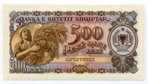 Albania 500 Leke 1957 - P# 31a; UNC