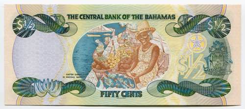 Bahamas 50 Cents 2001 - P# 68; # A ... 