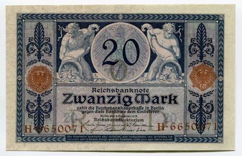 Germany - Empire 20 Mark 1915 - P# ... 