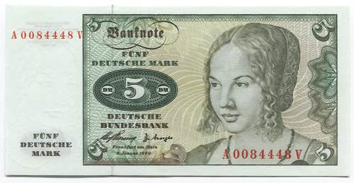 Germany - FRG 5 Deutsche Mark 1960 ... 