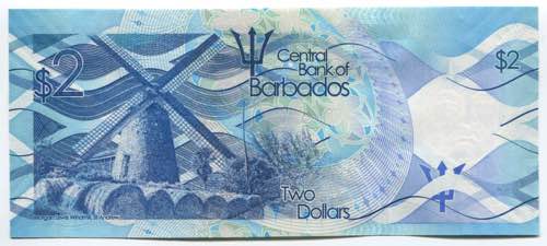 Barbados 2 Dollars 2013 - P# 73a; ... 