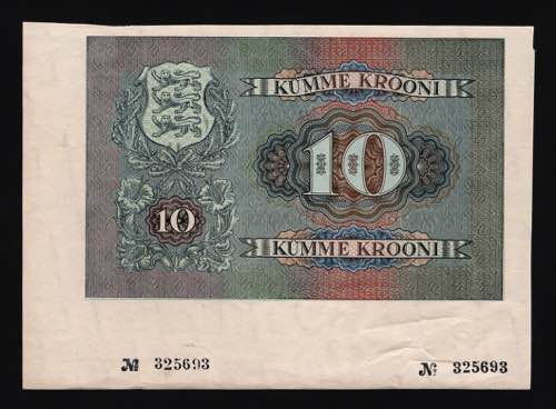 Estonia 10 Krooni 1940 Revers ... 