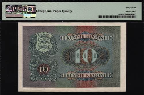 Estonia 10 Krooni 1940 Unissued ... 