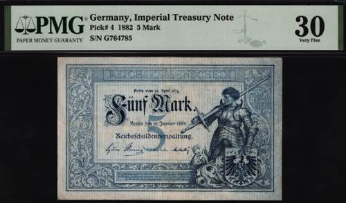 Germany - Empire 5 Mark 1882 Very ... 