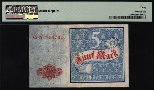 Germany - Empire 5 Mark 1882 Very ... 