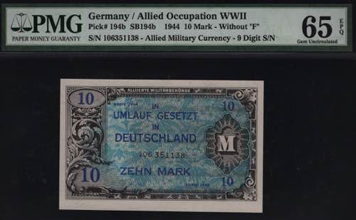 Germany - Third Reich 10 Mark 1944 ... 