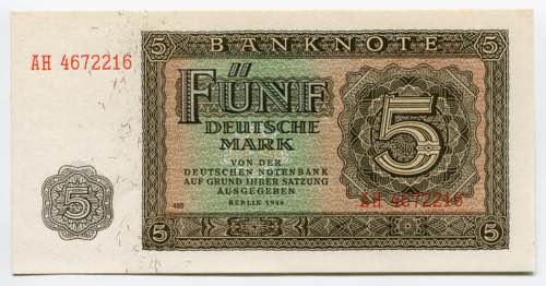 Germany - DDR 5 Deutsche Mark 1948 ... 