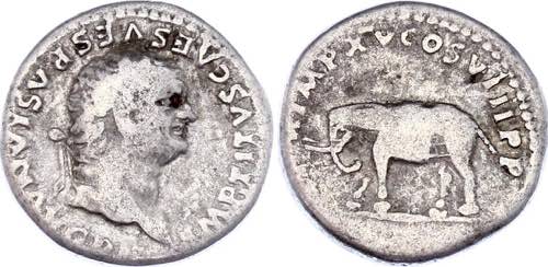 Roman Empire Denarius 79 - 82 (ND) ... 