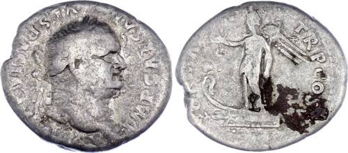 Roman Empire Denarius 69 - 78 (ND) ... 