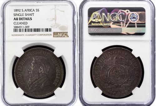 South Africa 5 Shillings 1892 NGC ... 