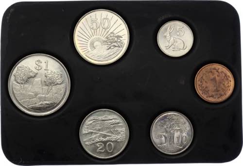 Zimbabwe Complete Set of 6 Coins ... 