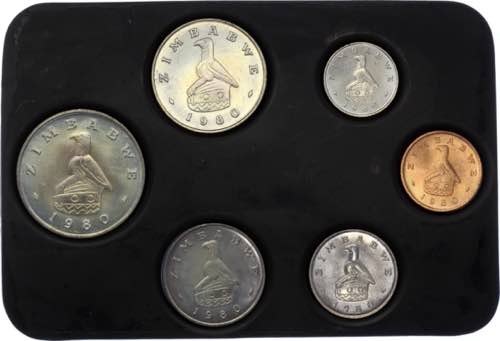 Zimbabwe Complete Set of 6 Coins ... 