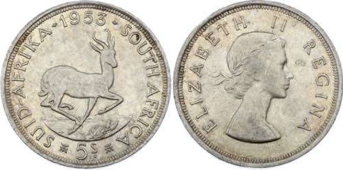 South Africa 5 Shillings 1953 - ... 