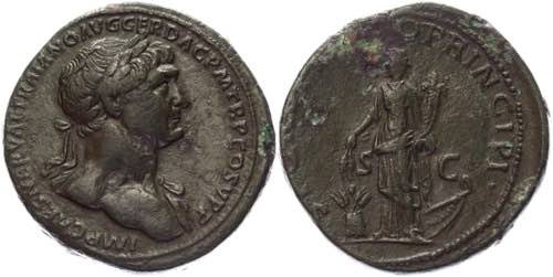 Roman Empire Sestertius 103 - 111 ... 