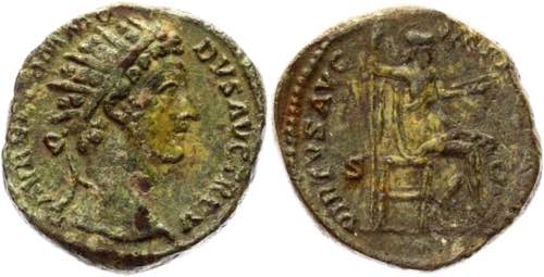Roman Empire AE Dupondius 180 AD ... 