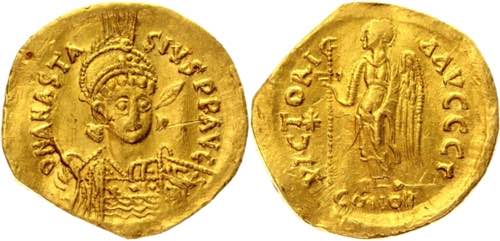 Byzantium Solidus 491 - 518 AD, ... 