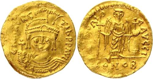 Byzantium Solidus 582 - 602 AD, ... 