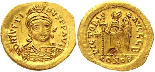Byzantium Solidus 527 - 542 AD, ... 