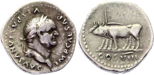 Roman Empire Denarius 77 - 78 AD, ... 