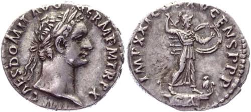 Roman Empire Denarius 90 AD, ... 
