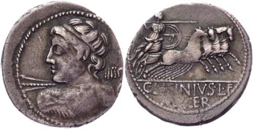 Roman Republic Denarius 84 BC, C ... 