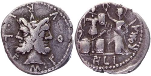 Roman Republic Denarius 120 BC, M. ... 