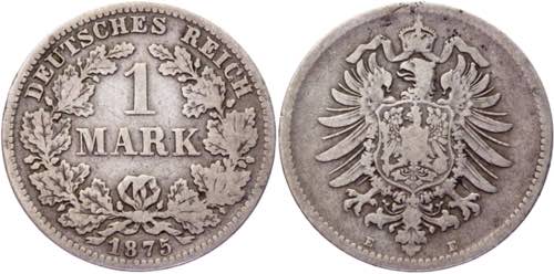 Germany - Empire 1 Mark 1875 E - ... 